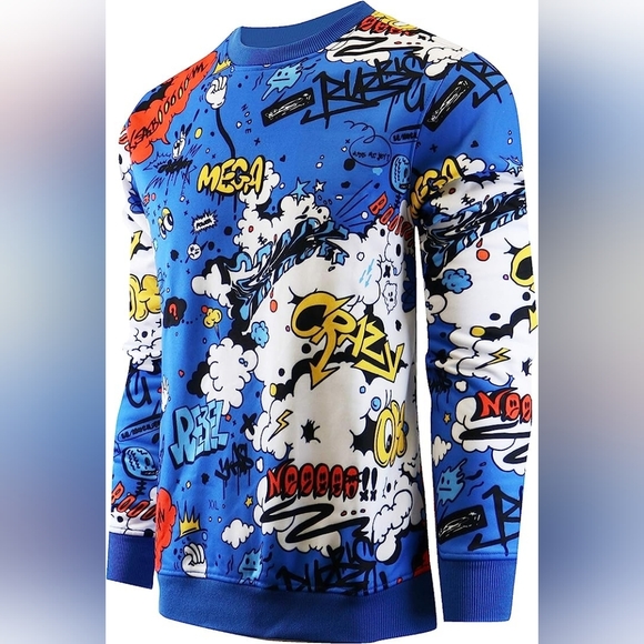 Other - New Mens Live Graffiti Artist Fleece Sweater Multiple Sizes